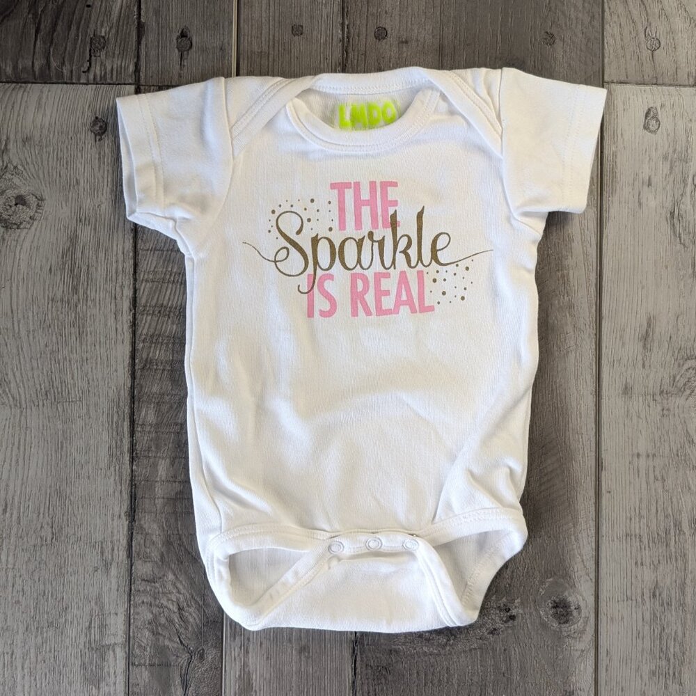 LMDO, The Sparkle is Real Onesie, Sz 6 - 12M